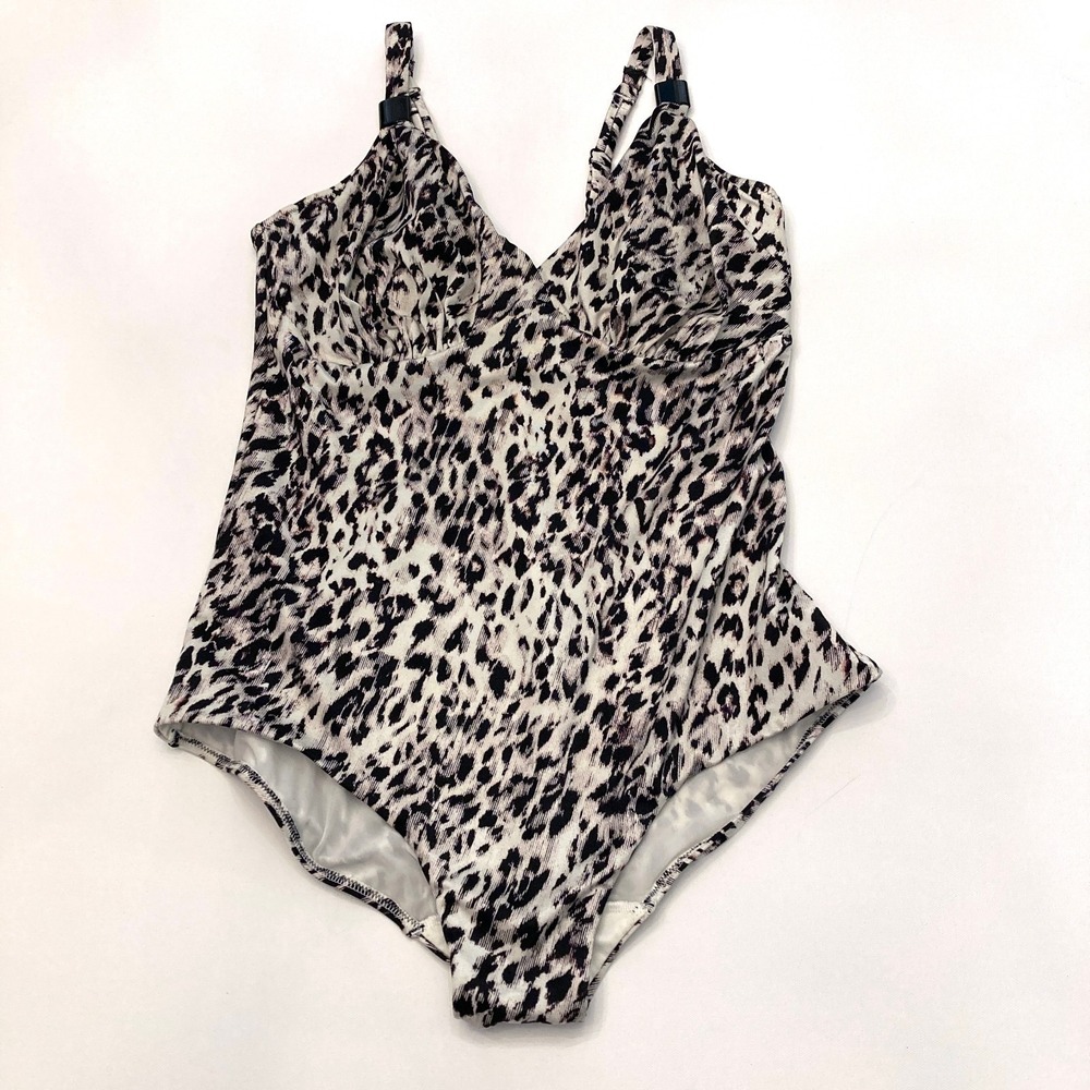 Fantasie Swimsuit One Piece Leopard Print Underwire 38 DDD Fully Lined